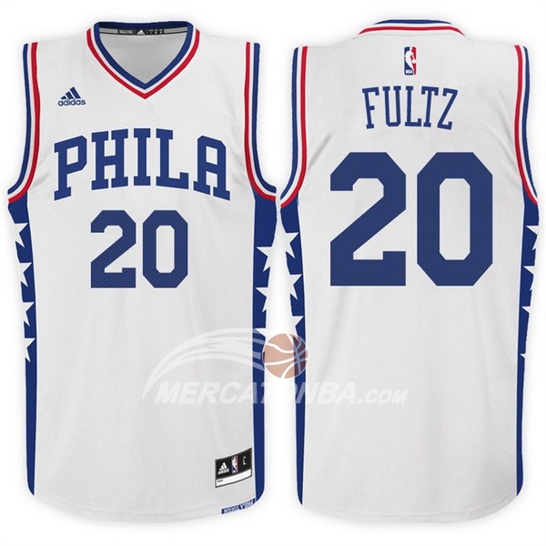 Maglia NBA Fultz Philadelphia 76ers Blanco
